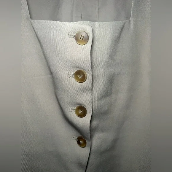 Stylish Beige Button-Up Office Professional Vest Women Size Large Top - Picture 3 of 6